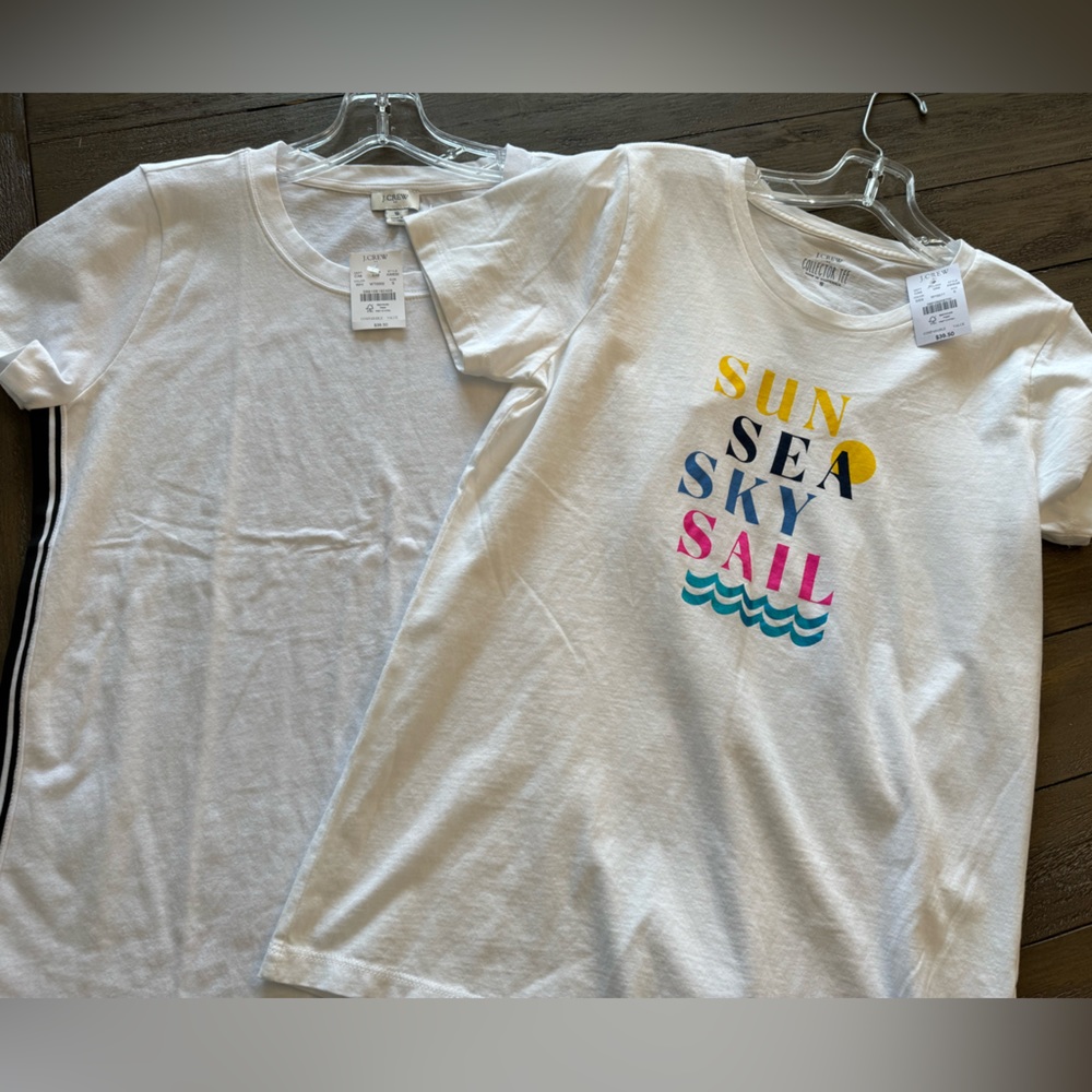 Set of 2 NWT J Crew ladies short sleeve tee size small